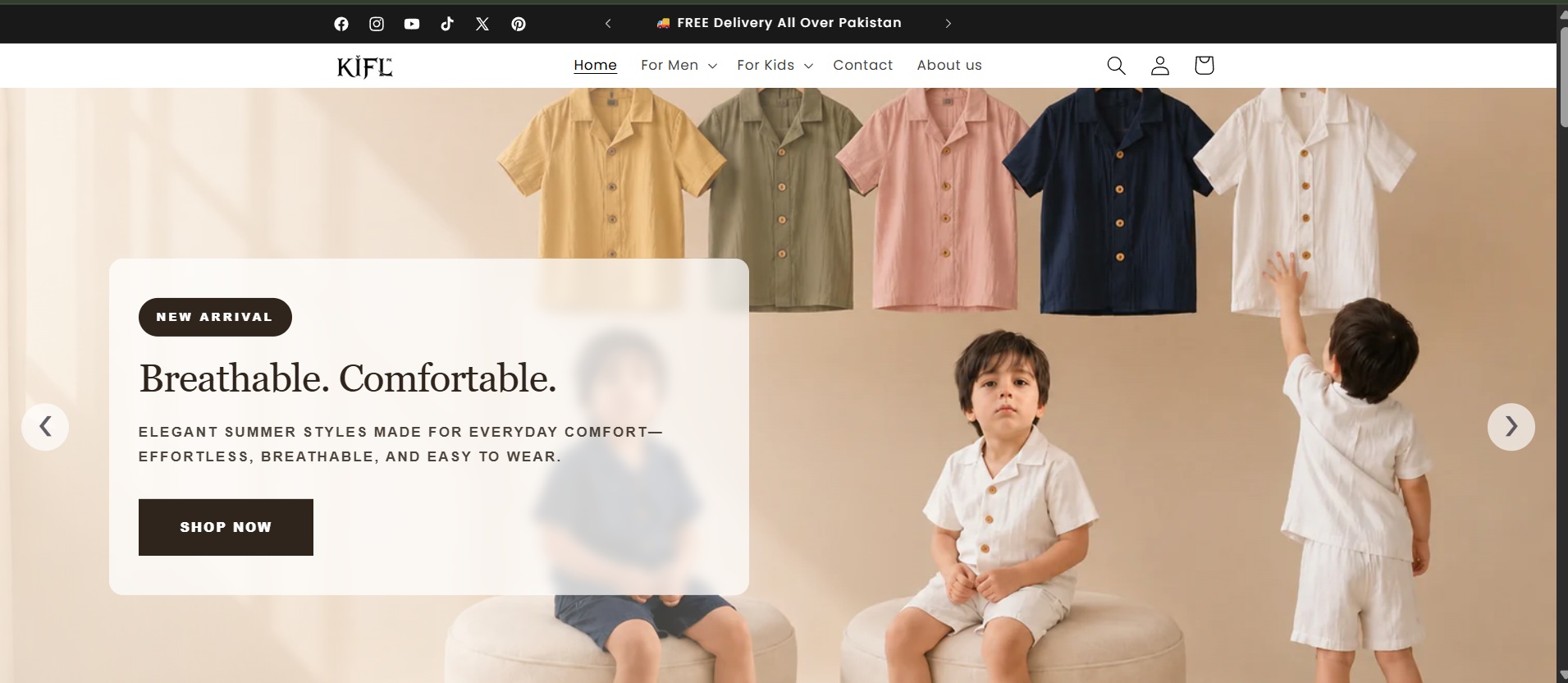 KIFL.PK — High-Growth Shopify Fashion E-Commerce Store case study for KIFL.PK