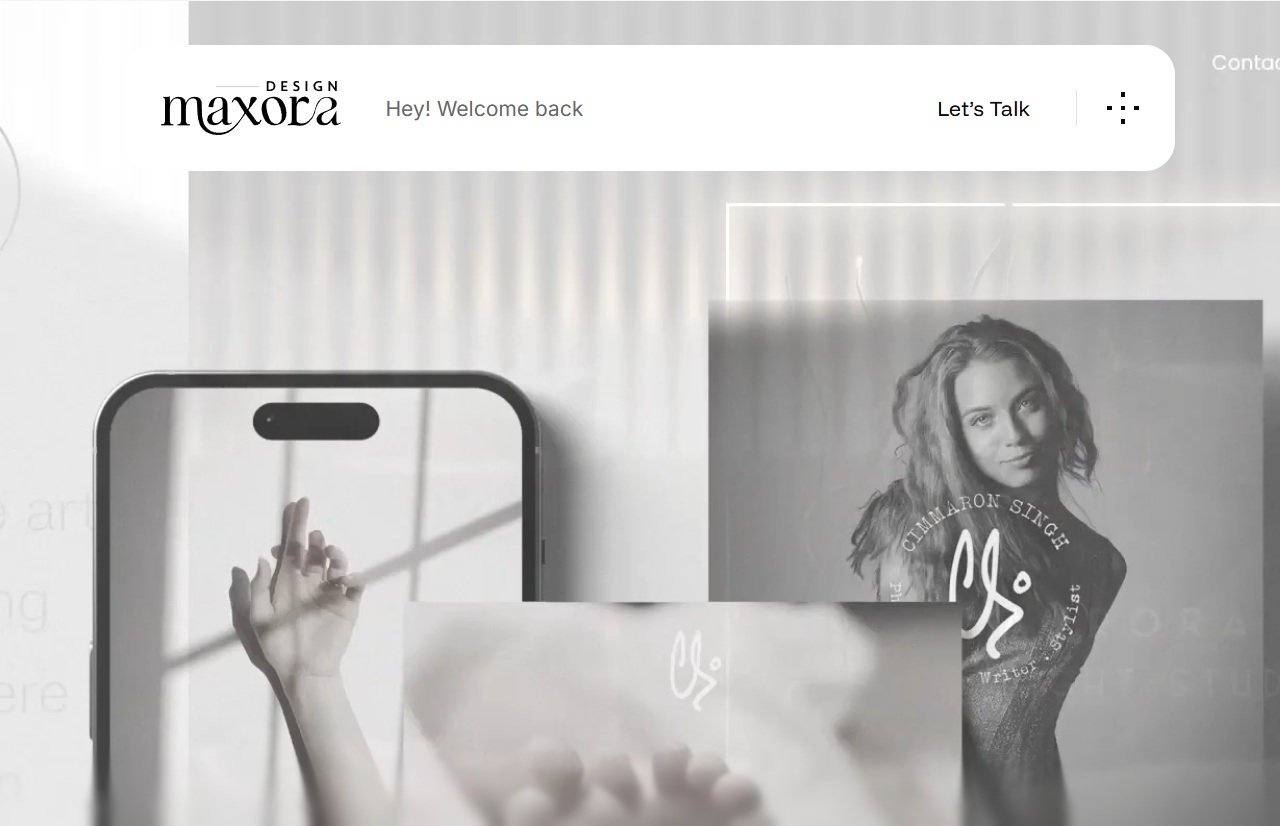 Maxora Design — Minimalist Monochrome Creative Agency Portfolio case study for Maxora Design